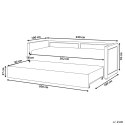 Łóżko wysuwane Sztruks MIMIZAN 90 x 200 cm Granatowy Lumarko!