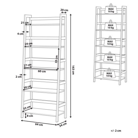 Regał 5 półek CROYDON 163 cm Czarny