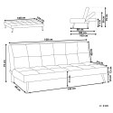 Sofa rozkładana beżowa HASLE II Lumarko!