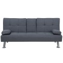 Sofa rozkładana ciemnoszara ROXEN Lumarko!