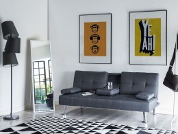 Sofa rozkładana ciemnoszara ROXEN Lumarko!