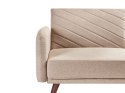 Sofa rozkładana len syntetyczny jasnobrązowa SENJA Lumarko!