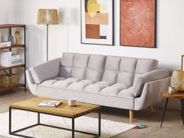 Sofa rozkładana welurowa szara ASBY Lumarko!