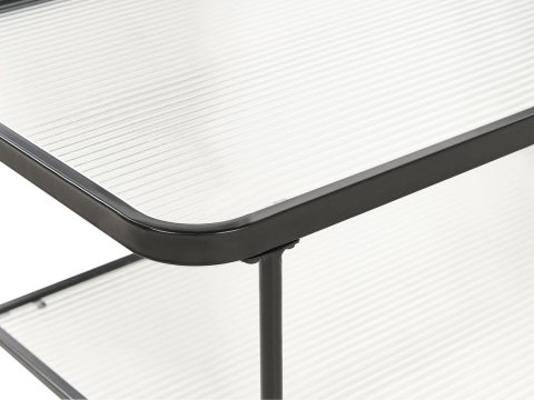 Stolik kawowy z półką szklany czarny BLAIR