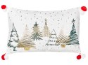 Zestaw 2 poduszek dekoracyjnych ANREDERA Bawełna 30 x 50 cm Biały Wzór świąteczny Lumarko!