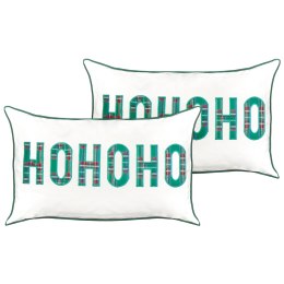 Zestaw 2 poduszek dekoracyjnych JOYCANDY Bawełna 30 x 50 cm Biały Wzór świąteczny Lumarko!
