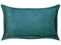 Zestaw 2 poduszek dekoracyjnych ZINNIA Sztruks 47 x 27 cm Lazurowy Jednolity Lumarko!