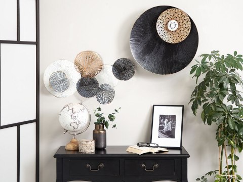 Dekoracja ścienna RUBIDIUM Metal Czarny 49 cm