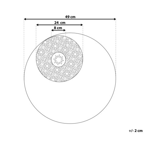 Dekoracja ścienna RUBIDIUM Metal Czarny 49 cm