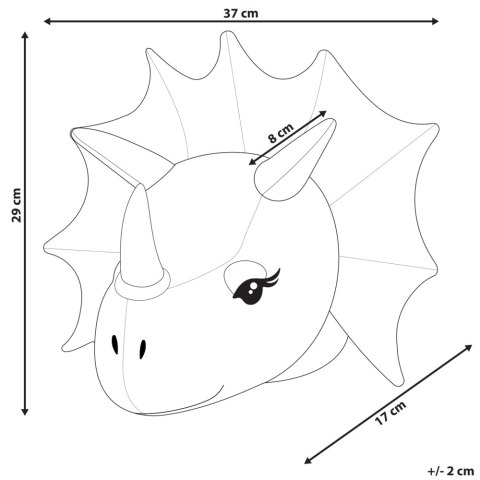 Dziecięca ozdoba ścienna Dinozaur REXX Bawełna Jasnobeżowy 29 cm
