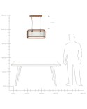 Lampa wisząca PENNA Drewno Brązowy Lumarko!