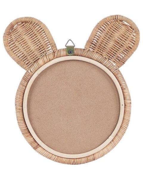 Lustro ścienne ASHANTI 30 cm 33 cm Rattan Naturalny