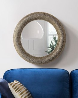 Lustro ścienne CHANNAY 80 cm 80 cm Metal Złoty Lumarko!