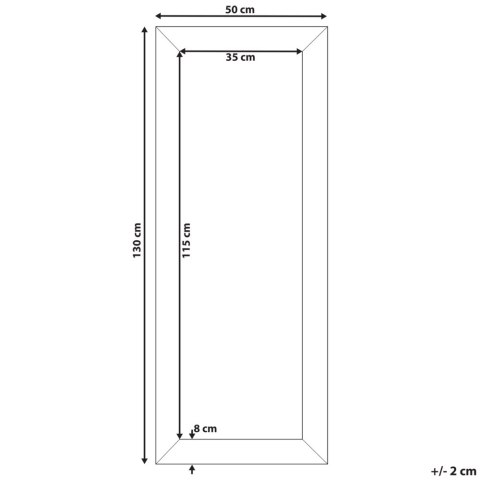 Lustro ścienne DERVAL 50 cm 130 cm Srebrny