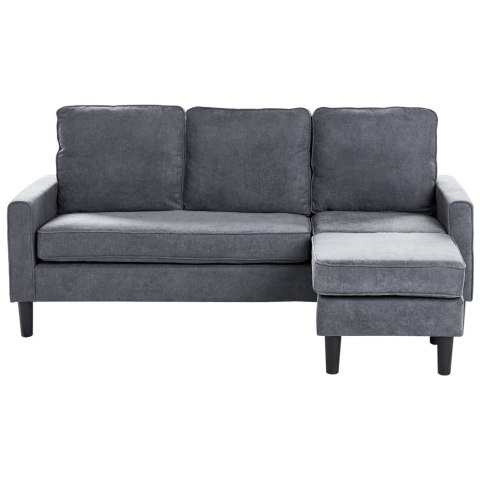 Sofa 3-osobowa z otomaną ciemnoszara AVESTA Lumarko!
