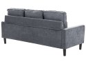 Sofa 3-osobowa z otomaną ciemnoszara AVESTA Lumarko!