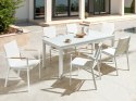 Stół ogrodowy rozkładany aluminium 180/240 x 90 cm biały SKALOMA Lumarko!