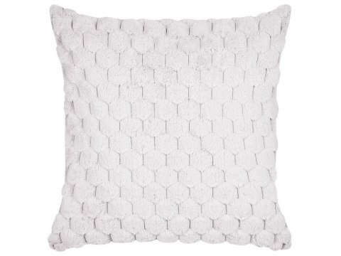 Zestaw 2 poduszek dekoracyjnych PURSLANE Sztuczne futro 43 x 43 cm Biały Wzór geometryczny