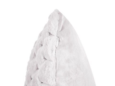 Zestaw 2 poduszek dekoracyjnych PURSLANE Sztuczne futro 43 x 43 cm Biały Wzór geometryczny