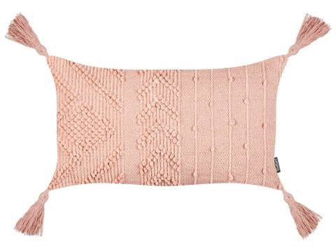 Zestaw 2 poduszek dekoracyjnych VALVARIA Bawełna 30 x 50 cm Brzoskwiniowy Wzór zygzak