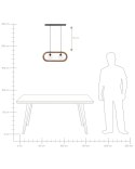 Lampa wisząca AYENSU Drewno Ciemnobrązowy Lumarko!