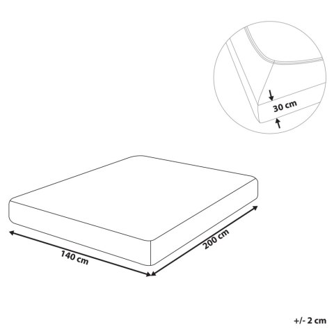 Prześcieradło z gumką JANBU Bawełna 140x200 cm Błękitny