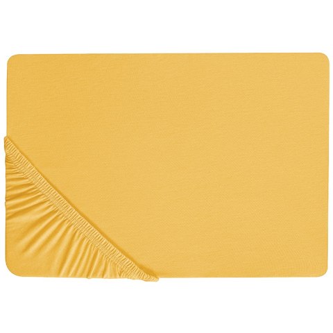 Prześcieradło z gumką JANBU Bawełna 90x200 cm Musztardowy Lumarko!