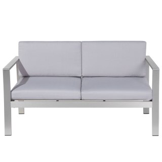 Sofa ogrodowa dla 2 osób SALERNO Metal Jasnoszary
