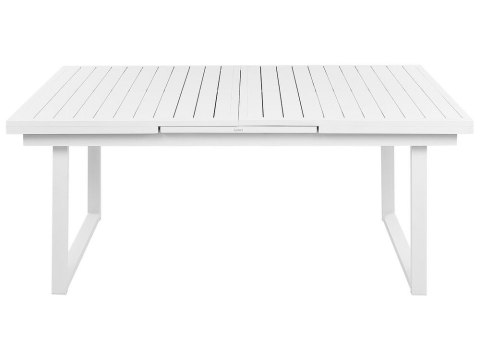 Stół ogrodowy rozkładany 180/240 x 90 cm biały VALCANETTO