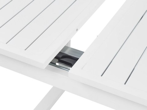 Stół ogrodowy rozkładany 180/240 x 90 cm biały VALCANETTO