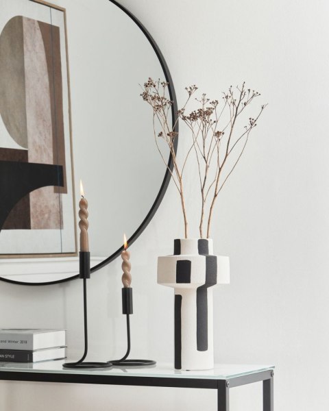 Wazon na kwiaty ESCOLAR Kamionka 28 cm Biały