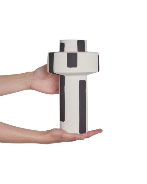 Wazon na kwiaty ESCOLAR Kamionka 28 cm Biały