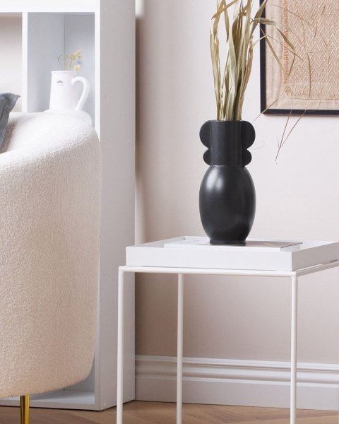 Wazon na kwiaty MYTILENE Ceramika 29 cm Czarny