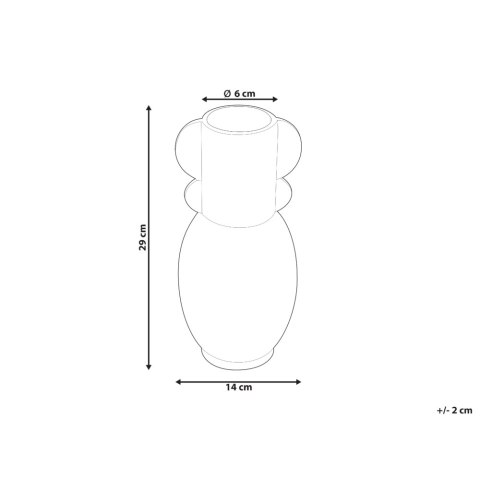 Wazon na kwiaty MYTILENE Ceramika 29 cm Czarny