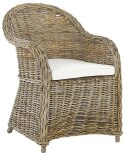 Zestaw 2 foteli ogrodowych z poduszkami SUSUA Rattan Naturalny Lumarko!