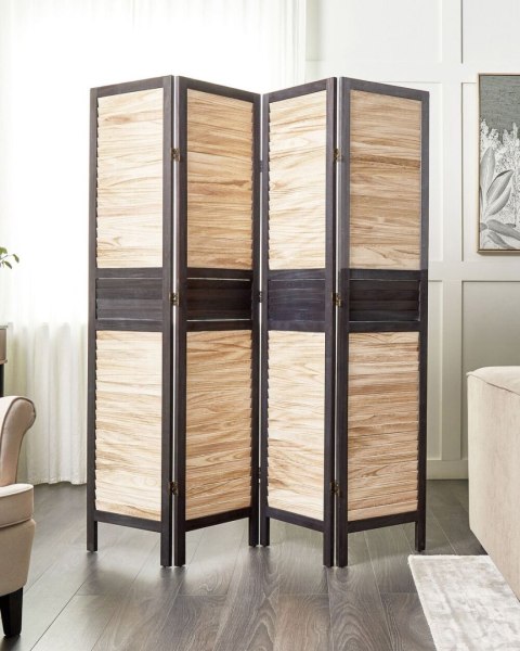 4-panelowy parawan pokojowy BRENNERBAD Brązowy/ czarny 164 cm 170 cm