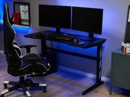 Biurko gamingowe RGB LED 120 x 60 cm czarne DEXTER Lumarko!