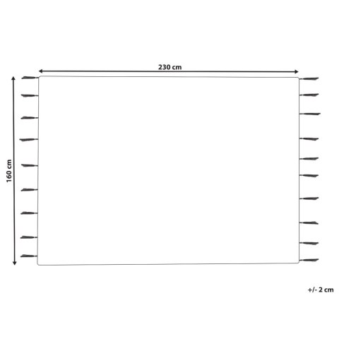 Dywan bawełniany 160 x 230 cm biało-czarny KEBIR