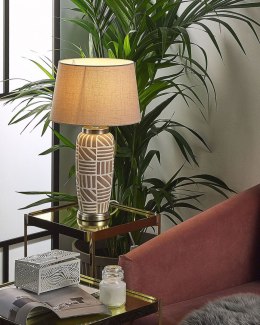 Lampa stołowa TRAISEN Ceramika Beżowy Lumarko!
