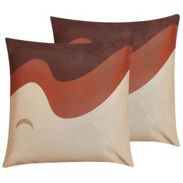 Zestaw 2 poduszek dekoracyjnych FESTUCA 45 x 45 cm Kolorowy Wzór abstrakcyjny Lumarko!
