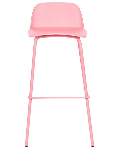 Zestaw 4 krzeseł barowych MORA Pastelowy róż