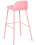 Zestaw 4 krzeseł barowych MORA Pastelowy róż