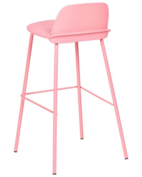Zestaw 4 krzeseł barowych MORA Pastelowy róż