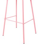 Zestaw 4 krzeseł barowych MORA Pastelowy róż