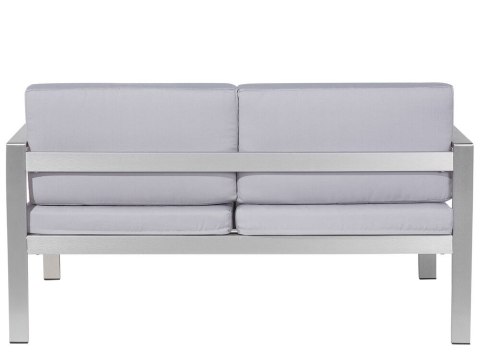 Zestaw ogrodowy ze stolikiem dla 4 osób SALERNO Metal Jasnoszary