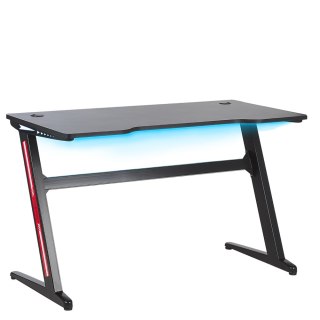 Biurko gamingowe RGB LED 120 x 60 cm czarne DARFUR