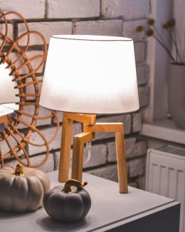 Lampa stołowa NALON Drewno Biały Lumarko!