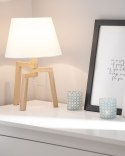 Lampa stołowa NALON Drewno Biały Lumarko!