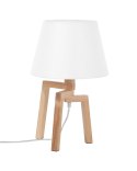 Lampa stołowa NALON Drewno Biały Lumarko!