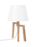 Lampa stołowa NALON Drewno Biały Lumarko!